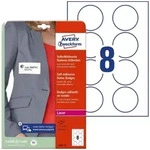 Avery Zweckform Etiketten Namens-Etiketten 65mm 20 Bogen/160 Etiketten wei&szlig;...