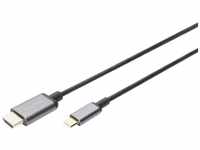 Digitus USB-C®® 3.1 - HDMI Adapterkabel, 1.8 m USB-Adapter, Aluminium-Stecker,