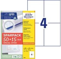 Avery Zweckform Etiketten 260 Etiketten 6601 wei&szlig; 105,0 x 148,0 mm