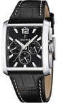 Festina Chronograph F20636-4 Schwarz Lederband 38x37 mm