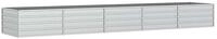 vidaXL Hochbeet Garten-Hochbeet 400x80x45 cm Verzinkter Stahl Silber (1 St)