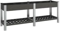 vidaXL Hochbeet Garten-Hochbeet mit Ablage Grau 200x50x75 cm WPC (1 St)