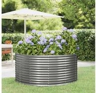 vidaXL Hochbeet vidaXL Hochbeet Grau 140x140x68 cm Verzinkter Stahl