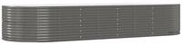 vidaXL Hochbeet, Kr&auml;uterhochbeet Grau 367x140x68 cm Pulverbeschichteter Stahl