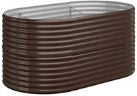vidaXL Hochbeet, Kr&auml;uterhochbeet Pulverbeschichteter Stahl 152x80x68 cm Braun