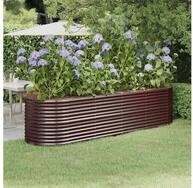 vidaXL Hochbeet vidaXL Hochbeet Verzinkter Stahl 296x80x68 cm Braun
