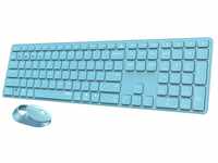 Rapoo 9750M - Kabelloses Multi-Mode-Deskset - Tastatur & Maus - blau Tastatur-...