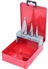 KS Tools Metallbohrer KS TOOLS HSS Stufenbohrer-Satz Stahlblechkassette 3tlg. -