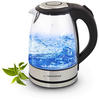 Esperanza Wasserkocher Glas Edelstahl Wasserkocher 1,7L 2200W LED Beleuchtung, 1,7 l,