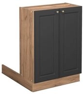 Vicco Unterschrank Fame-Line, Anthrazit-Gold/Goldkraft Eiche, 60 cm ohne