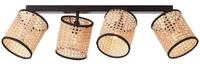 Brilliant Deckenstrahler Wiley, ohne Leuchtmittel, 4flg holz hell/schwarz