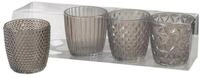 BOLTZE GRUPPE GmbH Teelichthalter Teelichthalter Marilu Glas lackiert grau H.8 cm
