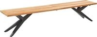 Musterring Sitzbank Freilicht B&auml;nke (1-St), Massives Teak mit Baumkante, in...