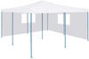 vidaXL Partyzelt Faltpavillon mit 2 Seitenwänden 5x5 m Weiß
