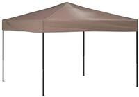 vidaXL Partyzelt, Pavillon Faltbar Taupe 3x3 m