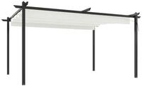 vidaXL Pavillon 4 x 3 x 22 m Pavillon mit Ausziehbarem Dach 4x3 m Creme...