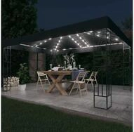 vidaXL Pavillon vidaXL Pavillon mit LED-Lichterkette 3x4 m Anthrazit Stoff