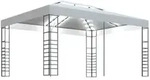vidaXL Partyzelt Pavillon mit LED-Lichterkette 4x3x2,7 m Wei&szlig;