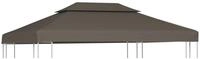 vidaXL Pavillon-Ersatzdach Pavillon-Dachplane mit Kaminabzug 310 g/m&sup2; 4x3 m...
