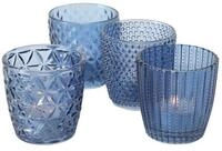 BOLTZE GRUPPE GmbH Teelichthalter Teelichthalter Marilu Glas lackiert blau...