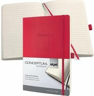 Sigel Notizblock Notizbuch CONCEPTUM&reg; ca. DIN A4 liniert, rot Softcover 194 Seiten