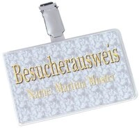 DURABLE Visitenkarten DURABLE 8113 Ausweish&uuml;lle mit Clip quer 90x54mm - 25 St&uuml;ck