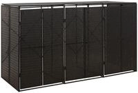 vidaXL M&uuml;lltonnenbox 3 Tonnen M&uuml;lltonnenverkleidung M&uuml;lltonnenbox schwarz