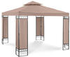 Uniprodo Pavillon Uniprodo Gartenpavillon 3x3m Polyester 160 g/m2 beige Höhe 2