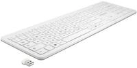 Delock USB Tastatur 2,4 GHz kabellos wei&szlig; (flach) Wireless-Tastatur