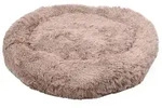 Flamingo Tierbett Hundebett Krems rund hellbraun braun 90 cm x 90 cm