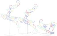 vidaXL Weihnachtsfigur Weihnachtsdeko LED Rentiere & Schlitten Acryl 260x21x87...