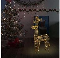 vidaXL LED Dekofigur vidaXL LED-Rentier Weihnachtsdeko 90 LEDs 60x16x100 cm...
