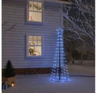 vidaXL Lichterkette 180 x 70 cm LED-Weihnachtsbaum Kegelform Blau 108 LEDs...