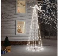 vidaXL Lichterkette 300 x 100 cm LED-Weihnachtsbaum Kegelform Kaltwei&szlig; 310 LEDs