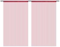 vidaXL Fadenvorhang, Fadengardinen 2 Stk. 100 x 250 cm Burgunderrot
