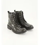 Geox J Casey Girl Schn&uuml;rstiefel Obermaterial: Sonstiges Material schwarz 35 EU