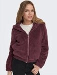 ONLY Kapuzenpl&uuml;schjacke ONLNEWANNA CONTACT SHERPA JKT OTW NOOS Kunstfaser
