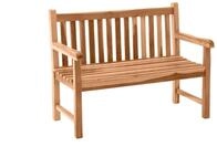 Natur24 Gartenbank Gartenbank Sitzbank mit R&uuml;ckenlehne 2-Sitzer Teak