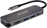 D-Link USB-Verteiler D-Link DUB-2325/E USB-Hub 2+2 Port USB-A, USB-C&reg;, SD,...