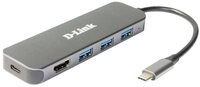 D-Link Laptop-Dockingstation D-Link USB-Hub DUB-2333