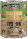 MAC'S Gefl&uuml;gel & Gem&uuml;se 800 g - 6 St&uuml;ck, Nassfutter f&uuml;r: Hund