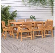 vidaXL Gartentisch vidaXL Gartentisch 200x90x75 cm Massivholz Akazie