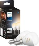 Philips Hue LED-Leuchtmittel White / White & Color Ambiance Luster, Tropfenform