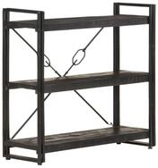vidaXL B&uuml;cherregal, Buchregal 3 F&auml;cher Schwarz 90x30x80 cm Mango Massivholz