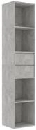 vidaXL B&uuml;cherregal, Buchregal Betongrau 36x30x171 cm Holzwerkstoff