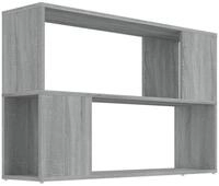 vidaXL B&uuml;cherregal, Buchregal Grau Sonoma 100x24x63 cm Holzwerkstoff