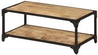 vidaXL Couchtisch Couchtisch 90x45x35 cm Raues Massives holz (1-St)