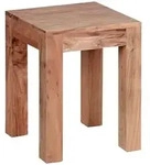 Wohnling Beistelltisch WL1.589 Massivholz MUMBAI 35 x 35 Akazie Wohnzimmer...