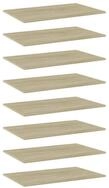 vidaXL B&uuml;cherregal B&uuml;cherregal-Bretter 8 Stk. Sonoma-Eiche 80x50x1,5 cm