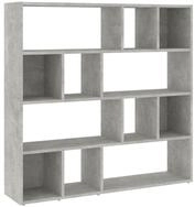 vidaXL Raumteiler, B&uuml;cherregal/Paravent Betongrau 105x24x102 cm